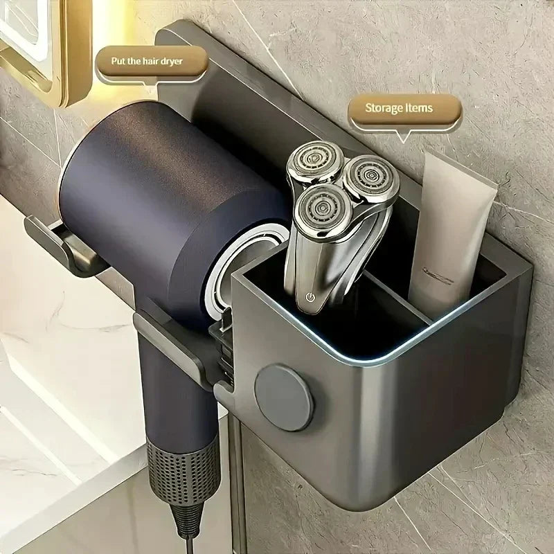 Hair Dryer Holder Home Bathroom Wall Stand Hair Dryer/Toothbrush Bathroom