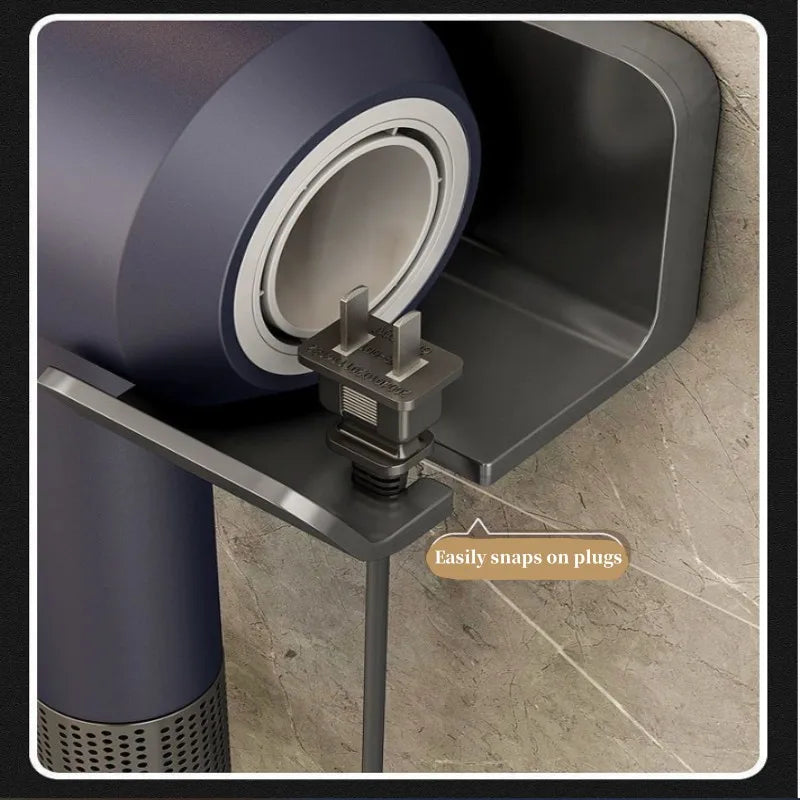 Hair Dryer Holder Home Bathroom Wall Stand Hair Dryer/Toothbrush Bathroom