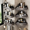 Bathroom Storage Wall Mount Corner Shelf Shower Holder Shampoo