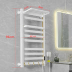 White Electric Heated Towel Rail Smart Electric Towel Rack Bathroom Cloth